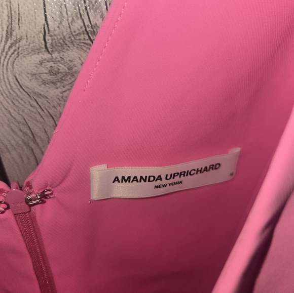 Amanda Uprichard Allora Mini Dress Shocking Pink Size MD Barbie - Picture 6 of 8